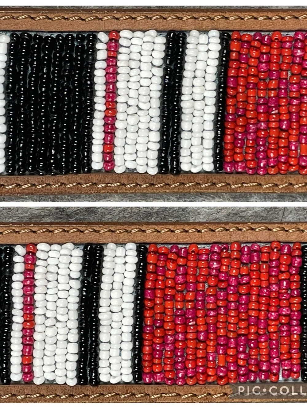 Robert Graham Beaded Leather Boho Western Chic Rodeo Colorful Tribal Belt - 36